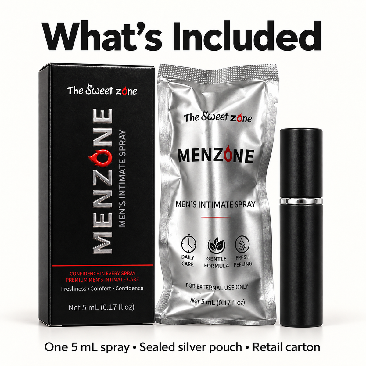 The Sweet Zone MenZone Men's Intimate Care Spray | 5 mL (0.17 fl oz)