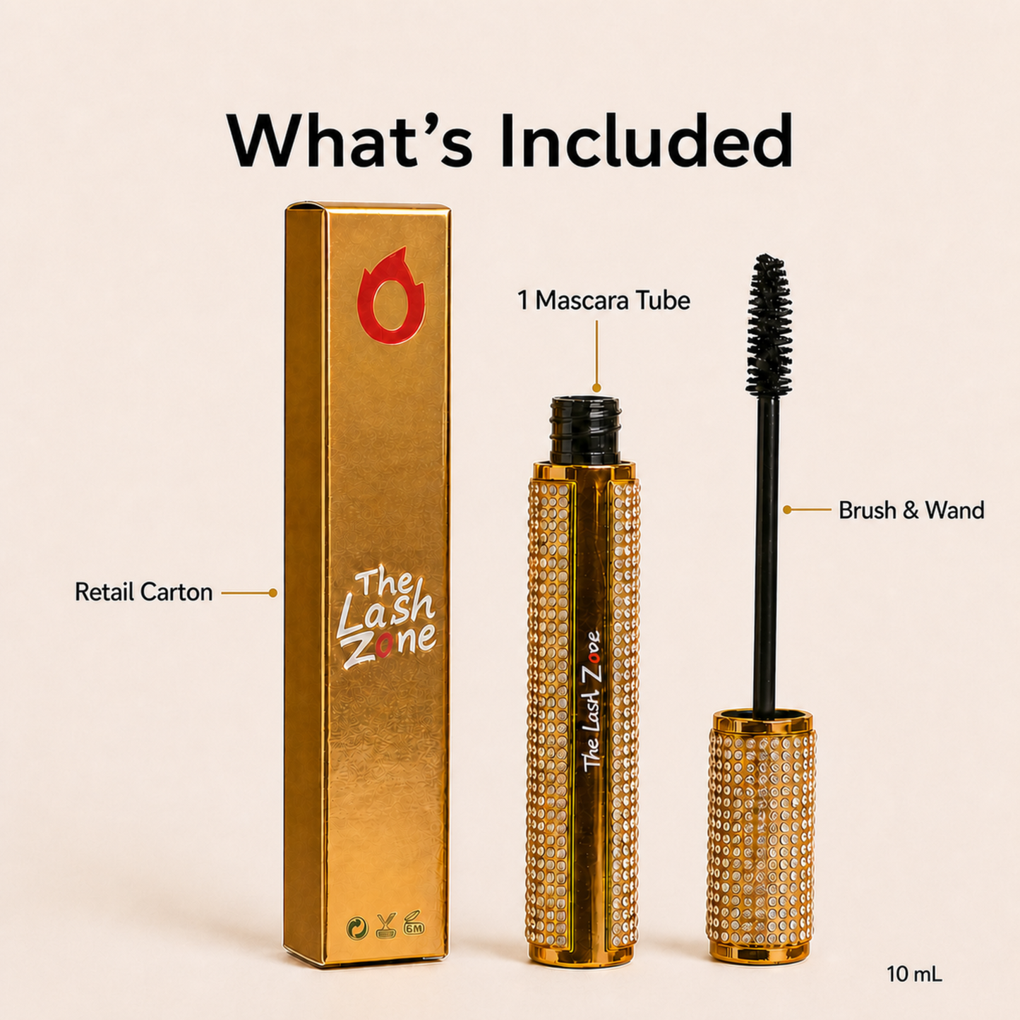 The Sweet Zone Lash Zone Eyelash Mascara | Water-Resistant Formula | 10 ml
