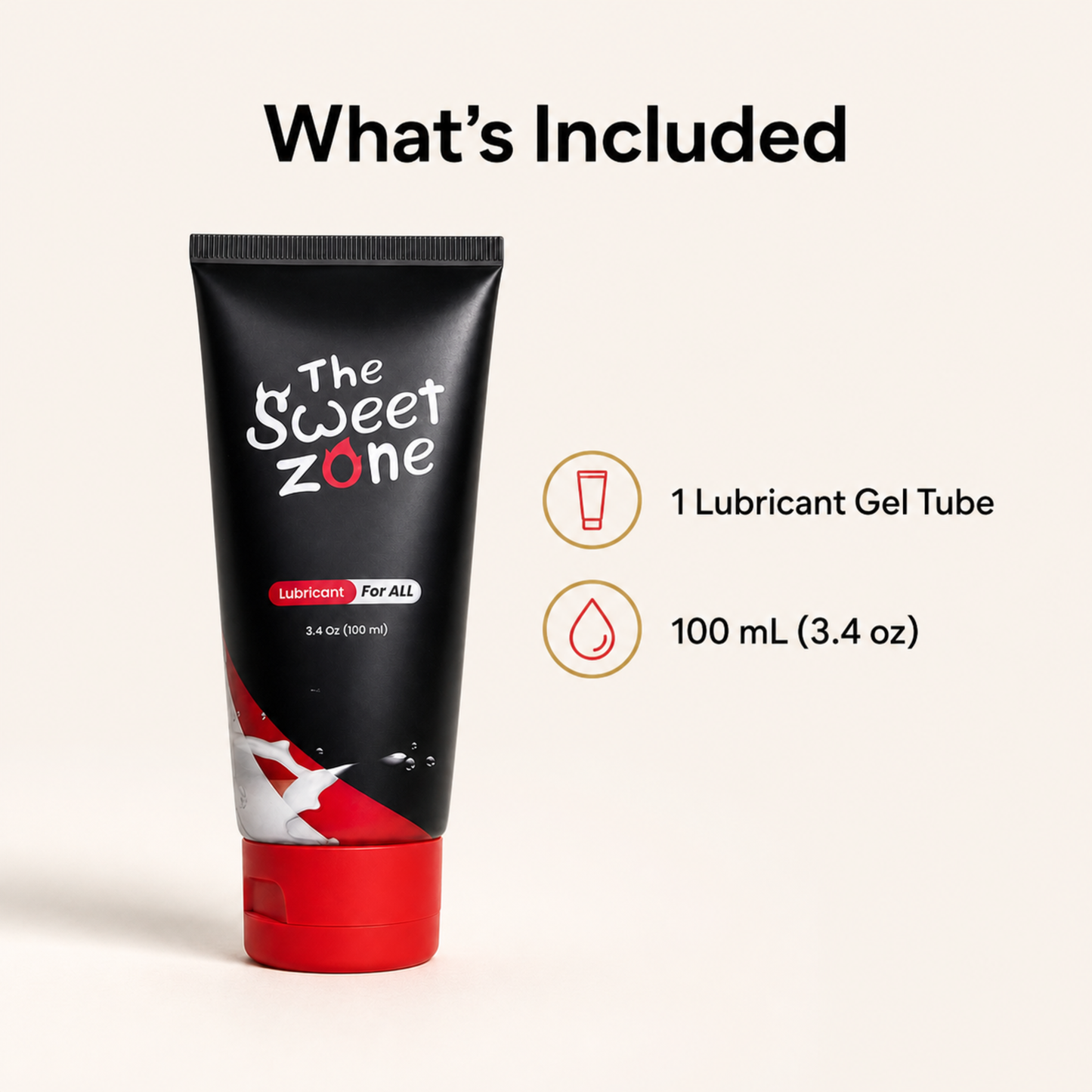 The Sweet Zone Water-Based Personal Lubricant Gel | Gentle Moisturizing Formula