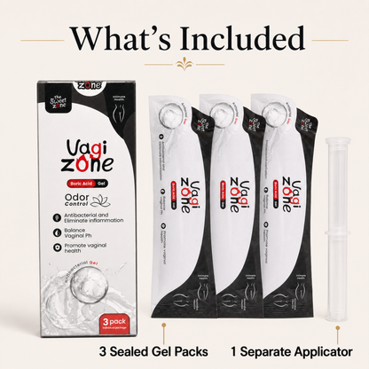 The Sweet Zone VaGiZone Feminine Care Gel | 3 Gel Packs + Applicator