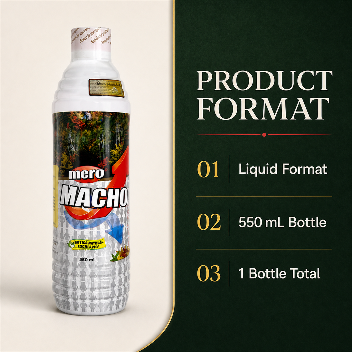 Mero Macho Herbal Liquid for Men, 550 mL