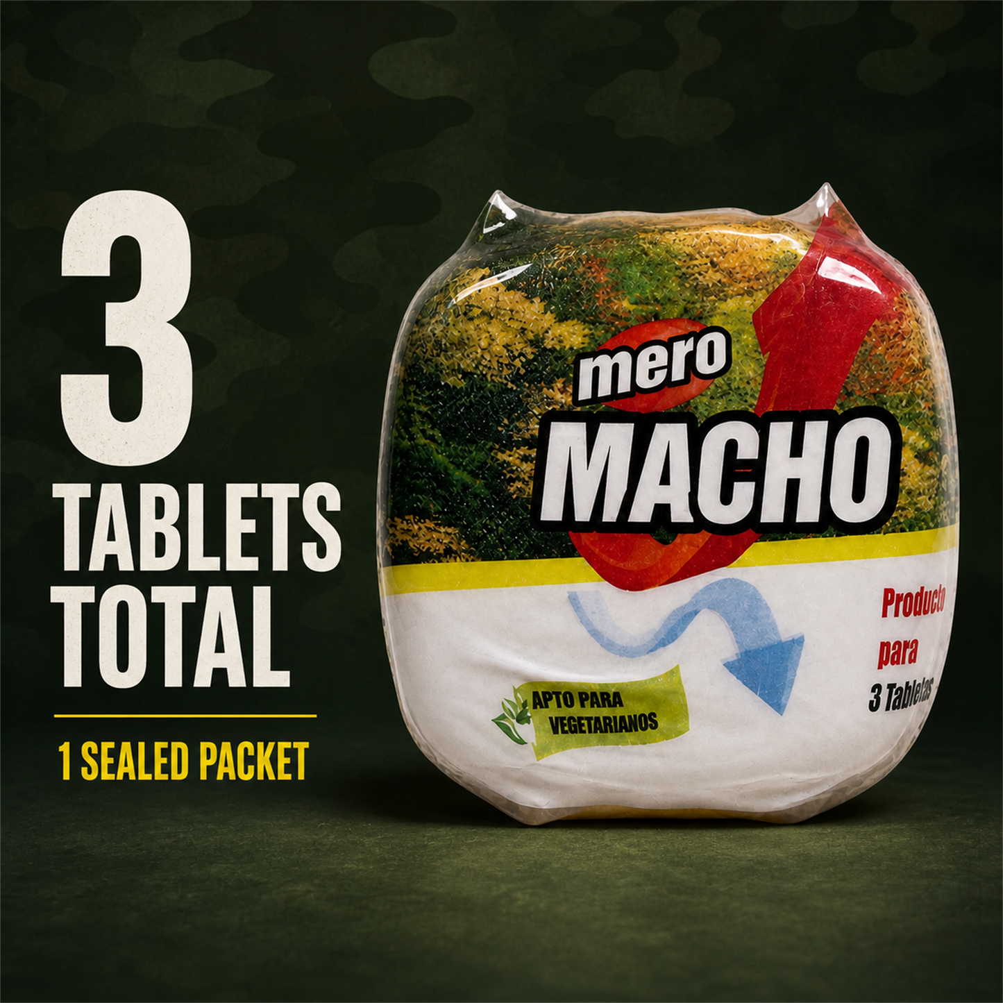 Mero Macho Herbal Supplement Tablets for Men, 3 Count