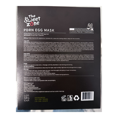 The Sweet Zone Glow Egg PDRN Skin Care Mask | 7 Capsules, 24.5 g